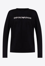 Emporio Armani  Printed Logo Crewneck Sweatshirt Black 8N1MR6 1JRIZ-F009