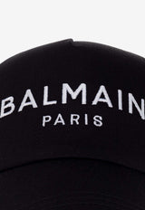 Balmain Logo-Embroidered Baseball Cap Black AH1XA015 CB24-EAB