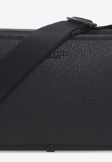 Coach Charter Pebbled Leather Messenger Bag Black C5315 0-JIBLK