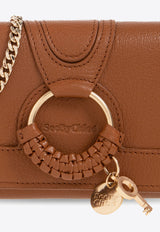 See By Chloé Hana Chain Leather Clutch Brown CHS20SP912 305-242
