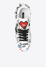 Dolce & Gabbana Portofino Graffiti Low-Top Sneakers CK1544 AD569-HWF57 Multicolor
