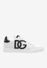 Dolce & Gabbana Portofino DG Logo Leather Sneakers White CK1545 AC330-89697