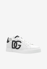 Dolce & Gabbana Portofino DG Logo Leather Sneakers White CK1545 AC330-89697
