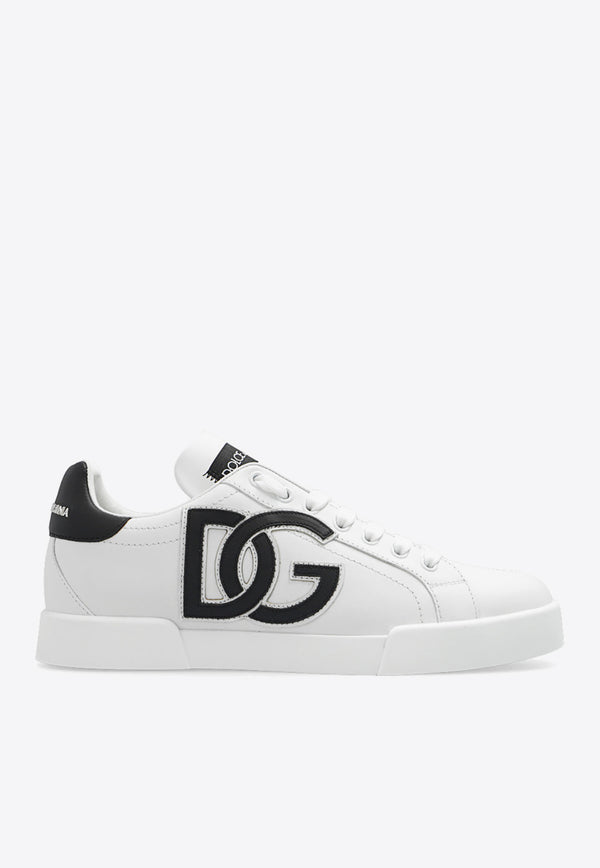 Dolce & Gabbana Portofino Logo Patch Low-Top Sneakers CK1545 AC330-89697 White