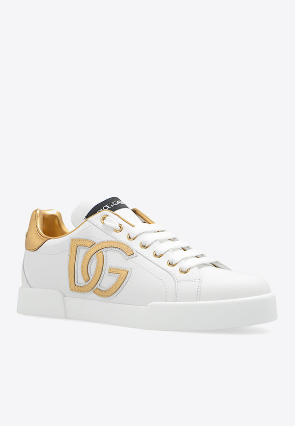 Dolce & Gabbana Portofino Logo Patch Low-Top Sneakers CK1545 AD780-89662 White