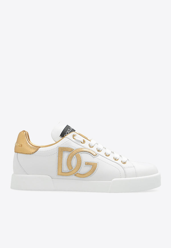 Dolce & Gabbana Portofino Logo Patch Low-Top Sneakers CK1545 AD780-89662 White