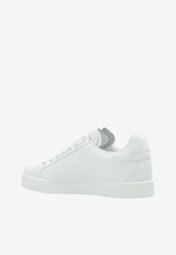 Dolce & Gabbana Portofino Leather Low-Top Sneakers White CK1545 AG084-80001