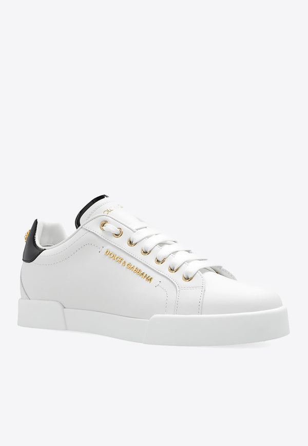 Dolce & Gabbana Portofino Logo-Embellished Low-Top Sneakers CK1602 AH506-89662 White
