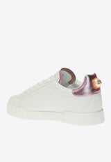 Dolce & Gabbana Portofino Logo-Embellished Low-Top Sneakers CK1602 AN298-87587 White