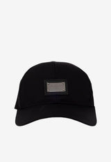 Dolce & Gabbana Logo Plaque Baseball Cap Black GH590A GF421-N0000