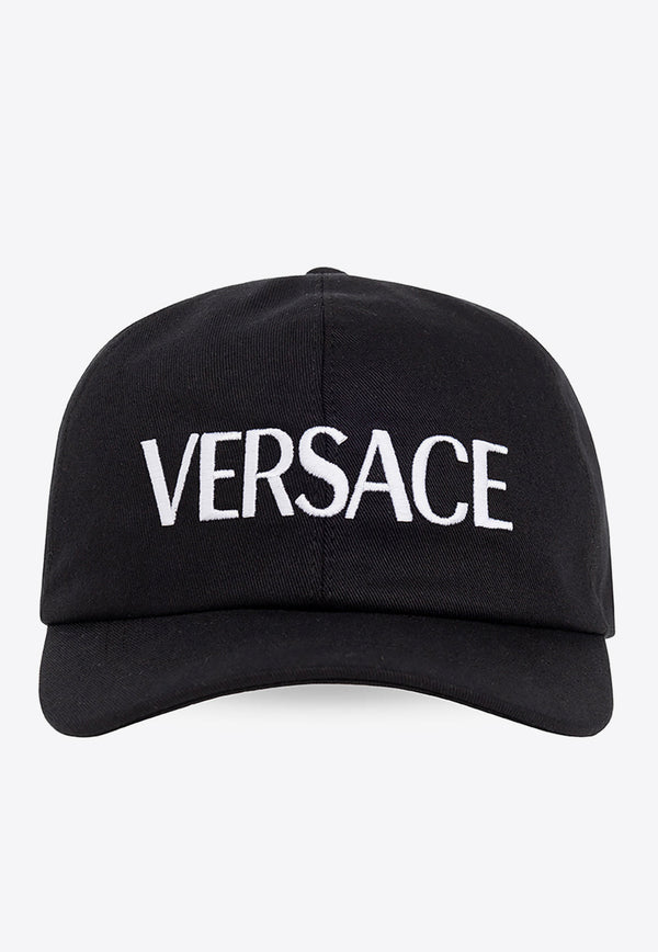 Versace Logo Embroidered Baseball Cap Black ICAP006 A234764-2B020