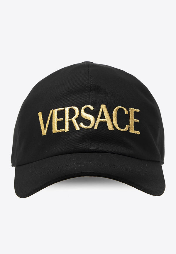 Versace Logo Embroidered Baseball Cap Black ICAP006 A234764-A4007