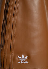 Adidas Originals Faux Leather Logo Mini Skirt Brown II6100 0-WILBRN