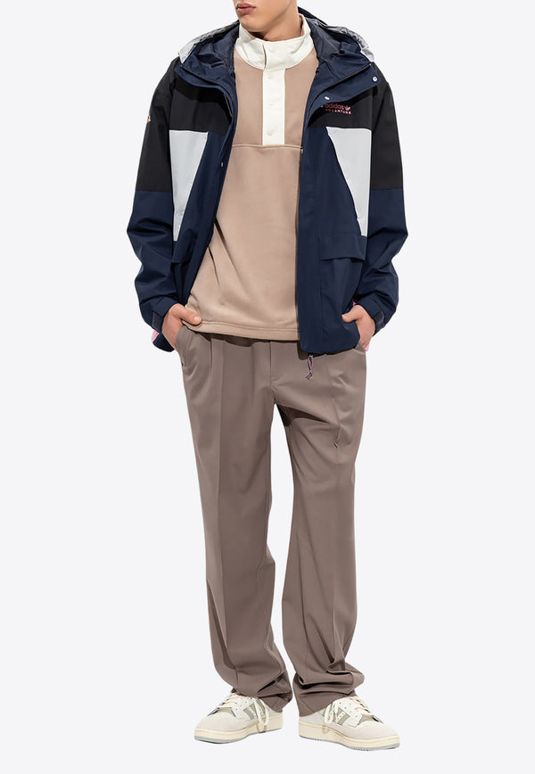 Adidas Originals Wander Hour Quarter-Snap Fleece Sweatshirt Brown II8485 0-CHABRN