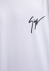 Giuseppe Zanotti Embroidered Logo Crewneck T-shirt White IRU0007 002-BIANCO