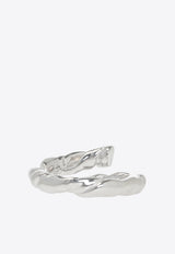 Loewe Twist Engraved Silver Ring Silver J000305X03 0-RHODIUM