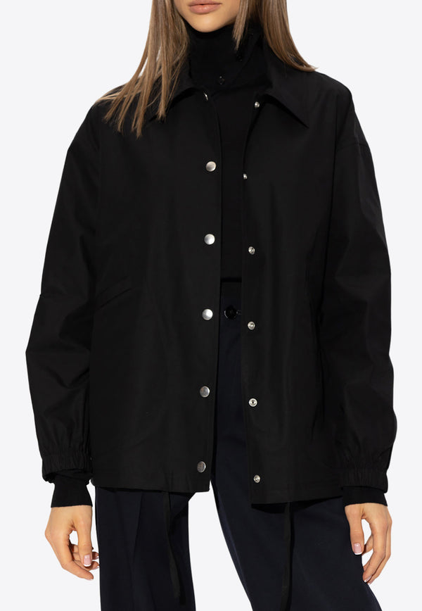 Jil Sander Logo Print Buttoned Jacket Black J04AM0001 J45063-001