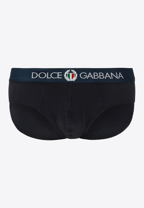 Dolce & Gabbana Logo Embroidered Briefs M3C01J FUECG-B9680 Blue