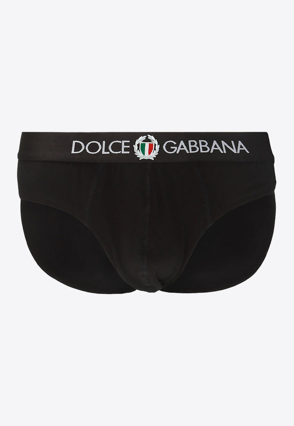 Dolce & Gabbana Logo Embroidered Briefs M3C01J FUECG-N0000 Black