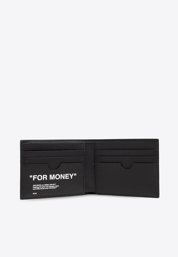 Off-White Quote Leather Bi-Fold Wallet Black OMNC047C99 LEA001-1001