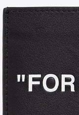 Off-White Quote Leather Cardholder Black OMND031C99 LEA001-1001