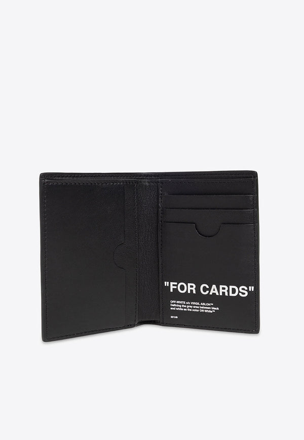 Off-White Quote Bi-Fold Leather Wallet Black OMND032C99 LEA001-1001