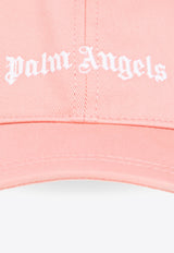Palm Angels Kids Girls Logo Embroidered Baseball Cap Pink PGLB001F22 FAB001-3001