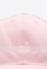 Palm Angels Kids Girls Logo Embroidered Baseball Cap Pink PGLB001S22 FAB001-3001