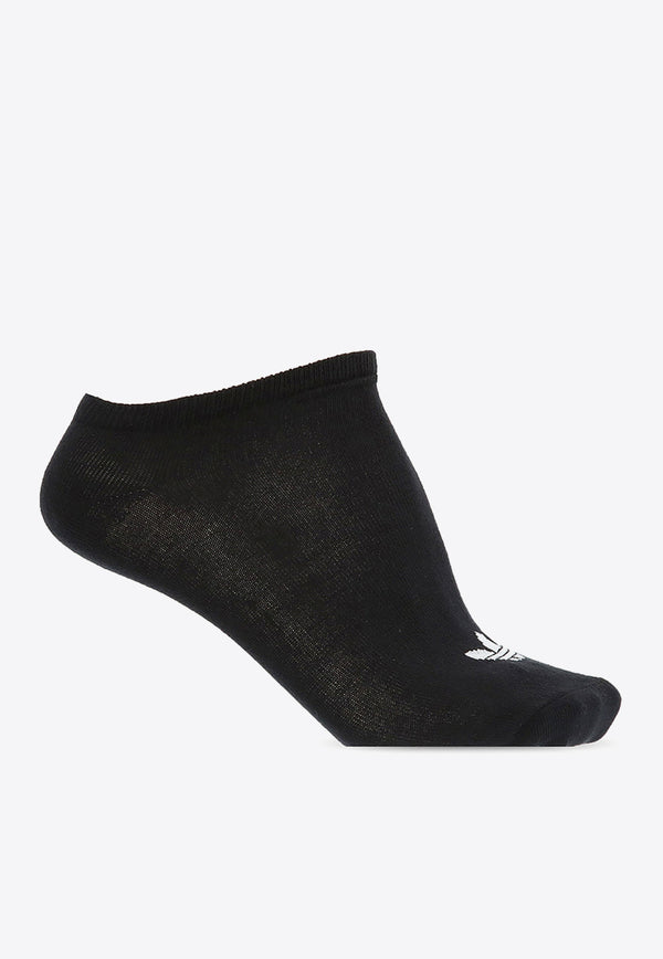 Adidas Kids Boys Low-Cut Trefoil Logo Socks - Set of 3 Black S20274 K-BLACK BLACK WHITE