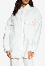 Logo-Embroidered Shirt Jacket The Attico 231WCB10 D051-001