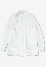 Logo-Embroidered Shirt Jacket The Attico 231WCB10 D051-001