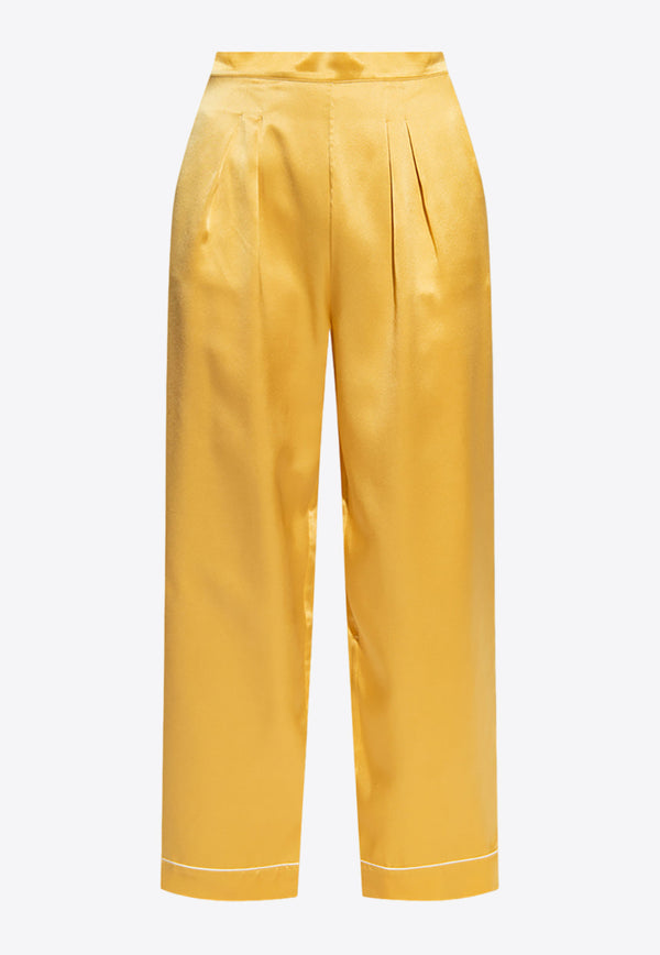 Eres Joyeus Pajama Silk Pants Yellow 23E 232309 0-01201 CANISSE