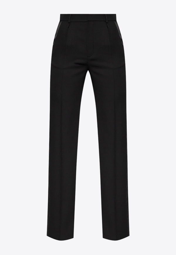 Saint Laurent Straight-Leg Tailored Pants Black 718838 Y512W-1000