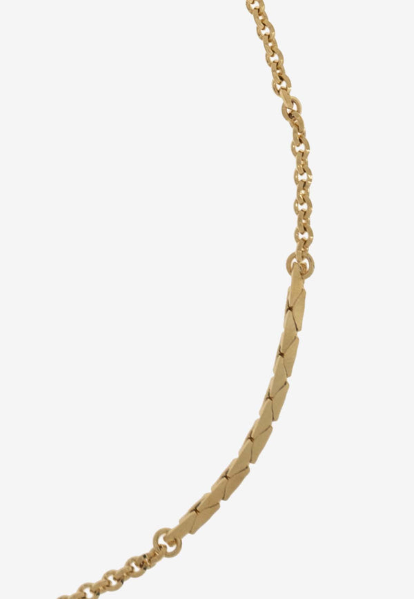 Saint Laurent Snake Chain Short Necklace Gold 737913 Y1500-8030