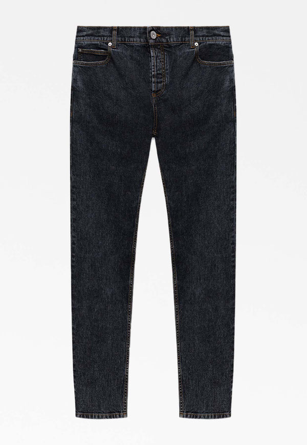 Balmain Slim-Fit Jeans AH1MG000 DD10-0PC Gray