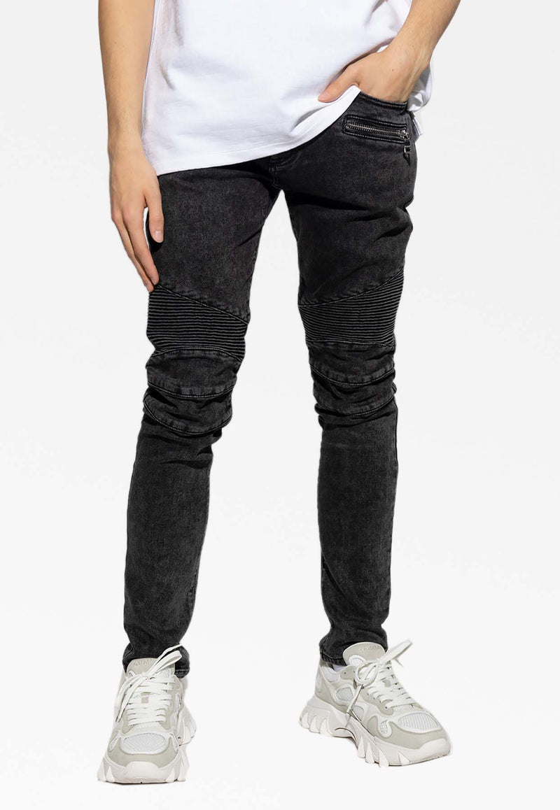 Balmain Slim-Fit Jeans AH1MG005 DB67-0PC Black