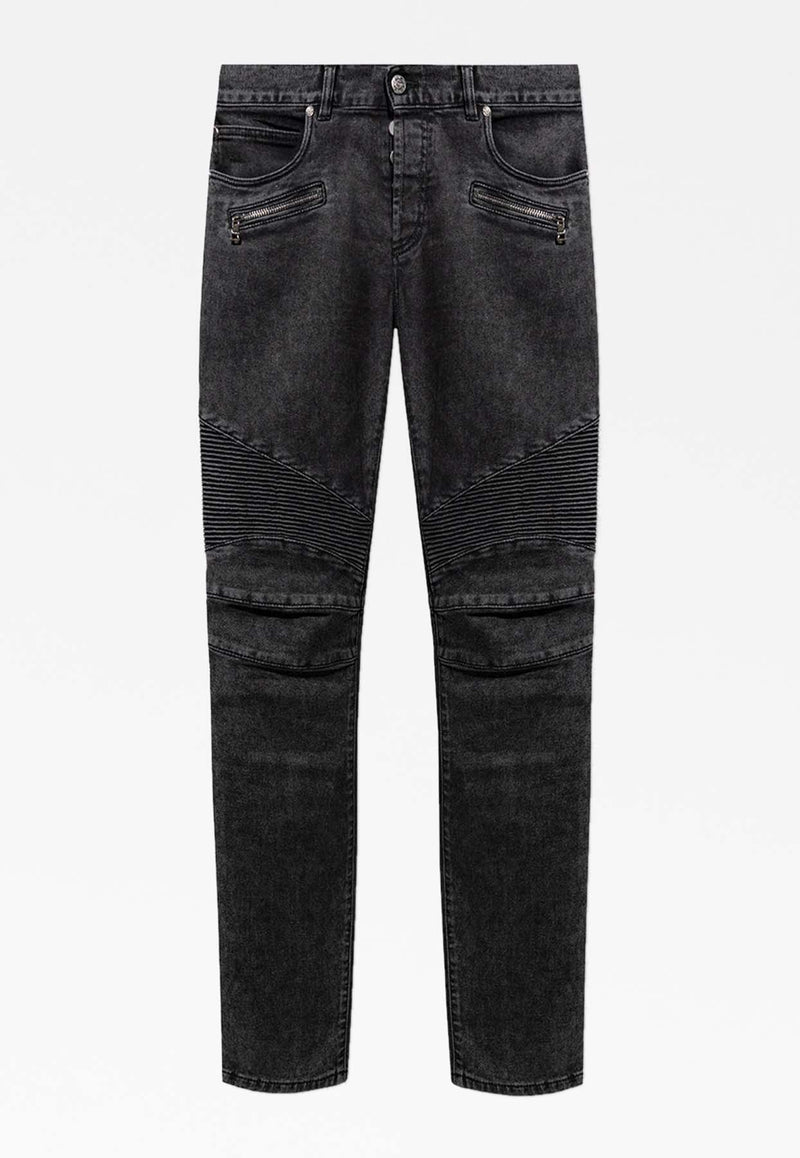 Balmain Slim-Fit Jeans AH1MG005 DB67-0PC Black