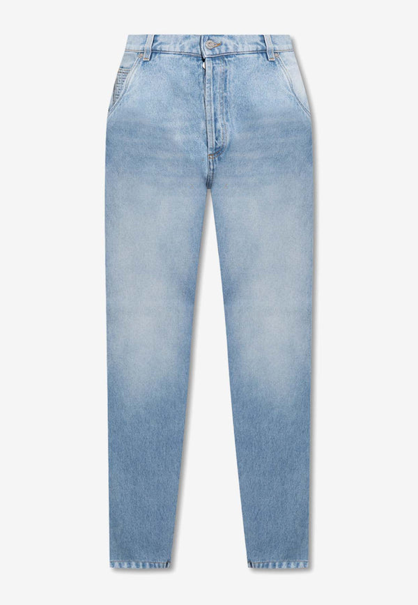 Balmain Straight-Cut Jeans AH1MM000 DD09-6FF Blue