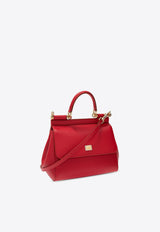 Dolce & Gabbana Medium Sicily Logo Tag Crossbody Bag BB6003 A1001-80303 Red