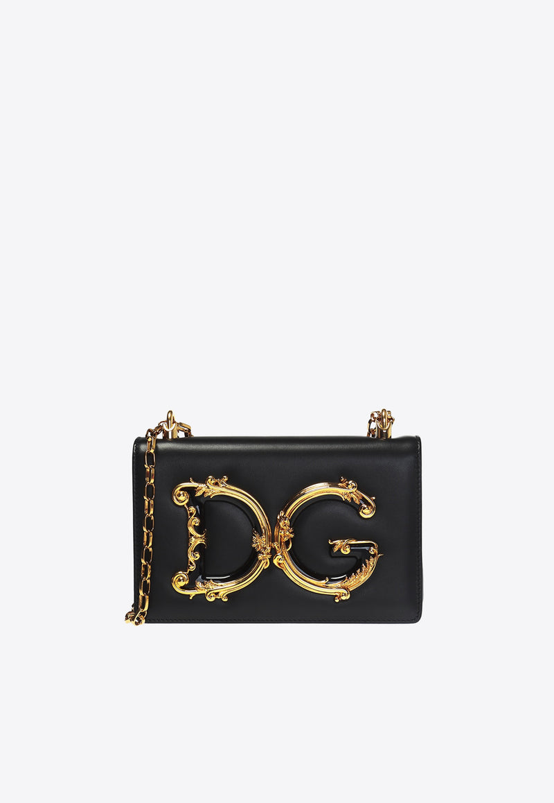 Dolce & Gabbana Baroque Logo-Embellishment Crossbody Bag BB6498 AZ801-80999 Black