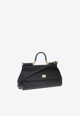 Dolce & Gabbana Elongated Sicily Logo Tag Crossbody Bag BB7117 A1001-80999 Black