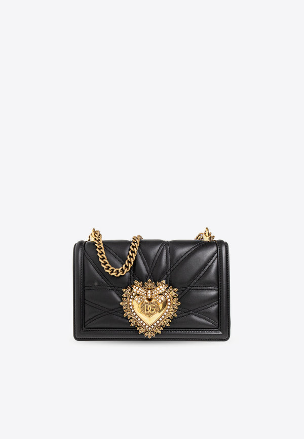 Dolce & Gabbana Medium Devotion Quilted Shoulder Bag BB7158 AW437-80999 Black
