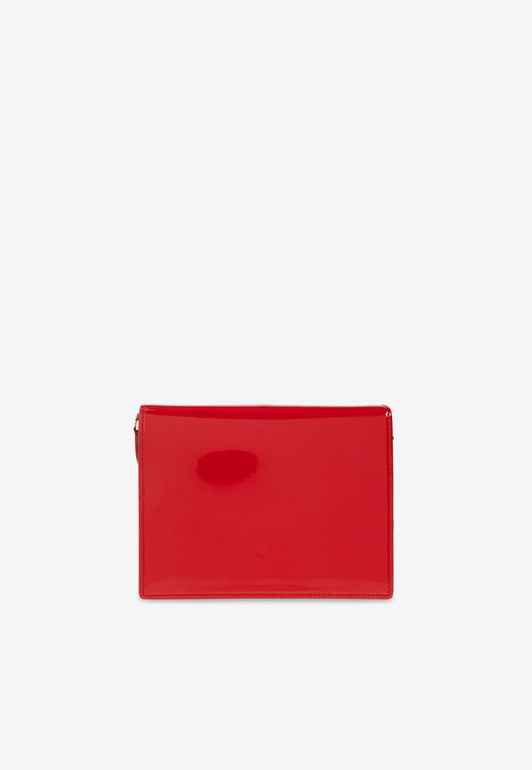 Dolce & Gabbana 3D-Effect Logo Patent-Leather Crossbody Bag BB7287 A1471-80315 Red