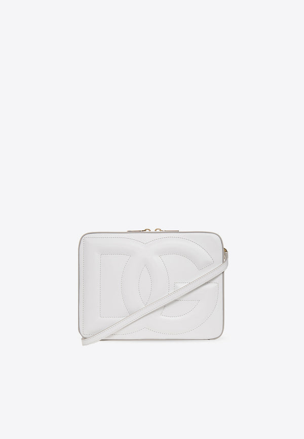 Dolce & Gabbana Medium 3D-Effect Logo Camera Bag BB7290 AW576-80002 White