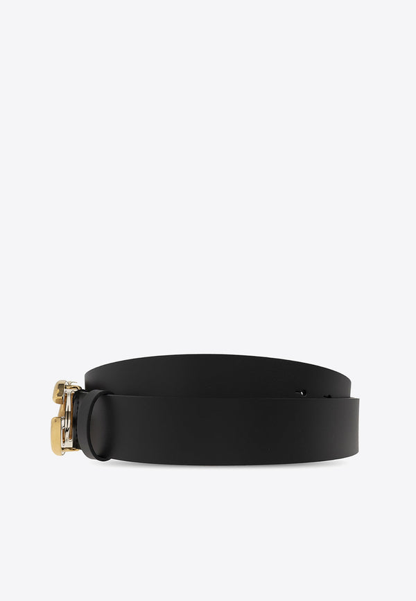 Dolce & Gabbana Logo-Plaque Leather Belt BC4646 AX622-8E831 Black