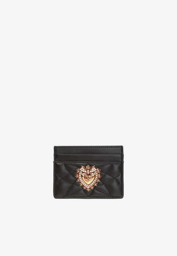 Dolce & Gabbana Devotion Quilted Leather Cardholder BI0330 AV967-80999 Black