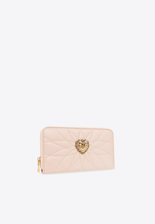 Dolce & Gabbana Devotion Zip-Around Wallet BI0473 AV967-80412 Pink