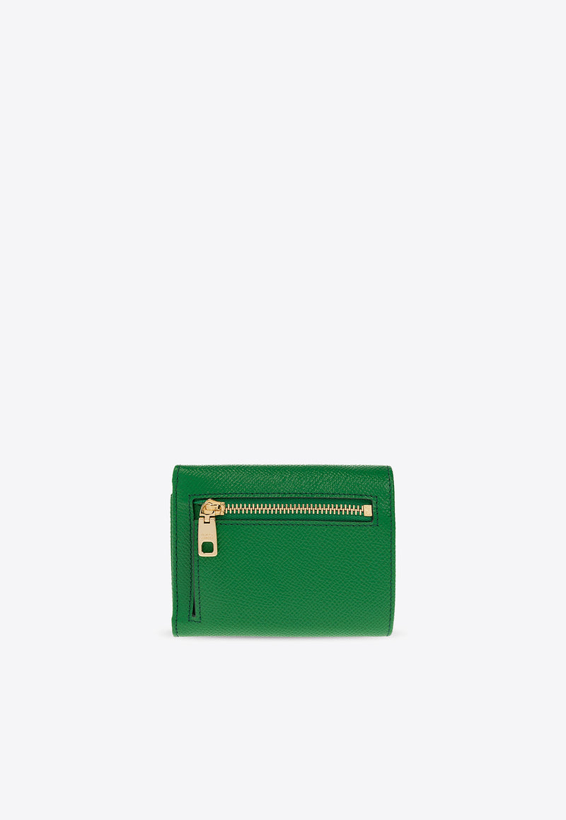 Dolce & Gabbana Logo-Plate Leather Wallet BI0770 A1001-87192 Green