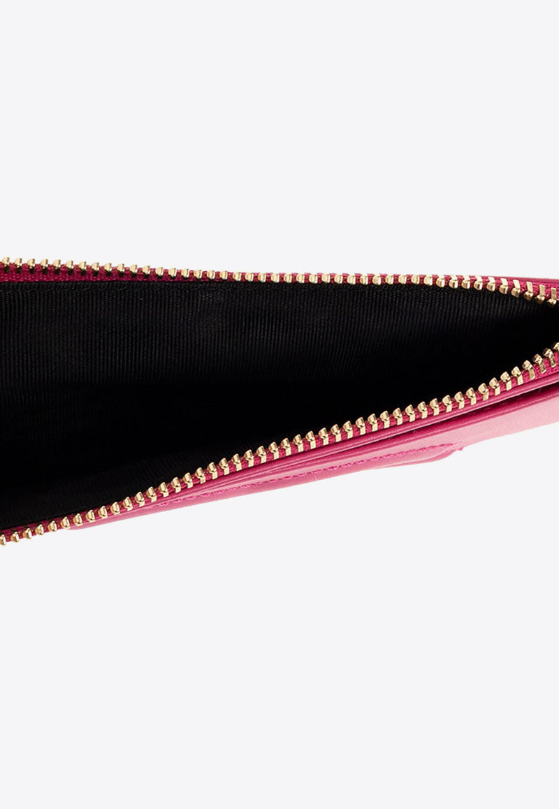 Dolce & Gabbana Logo-Embossed Zipped Leather Cardholder BI1261 AG081-80441 Pink