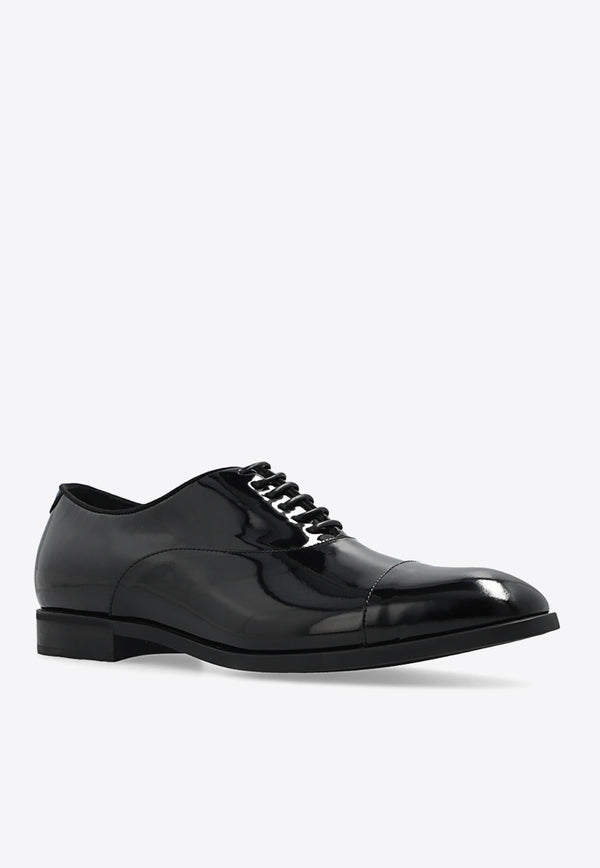 Emporio Armani Patent Leather Oxford Shoes Black X4C621 XAT24-00002